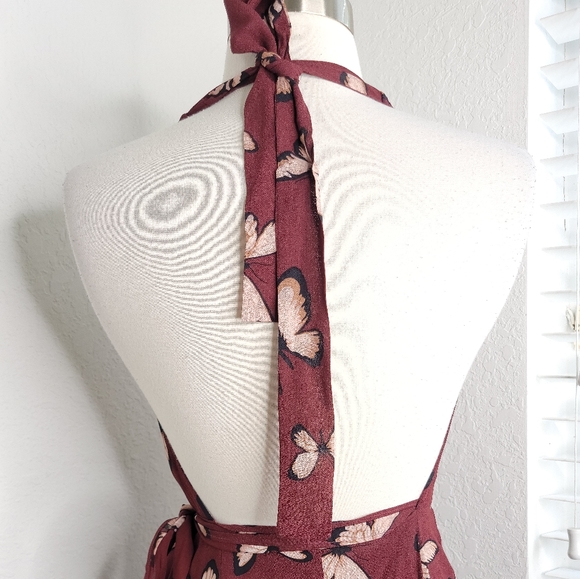 REFORMATION Johnson Halter Dress In Mariposa XS. - Picture 8 of 9